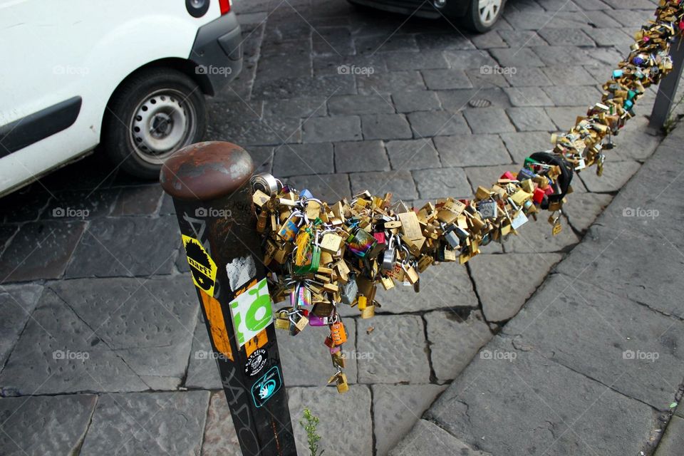 Love locks in Florence  