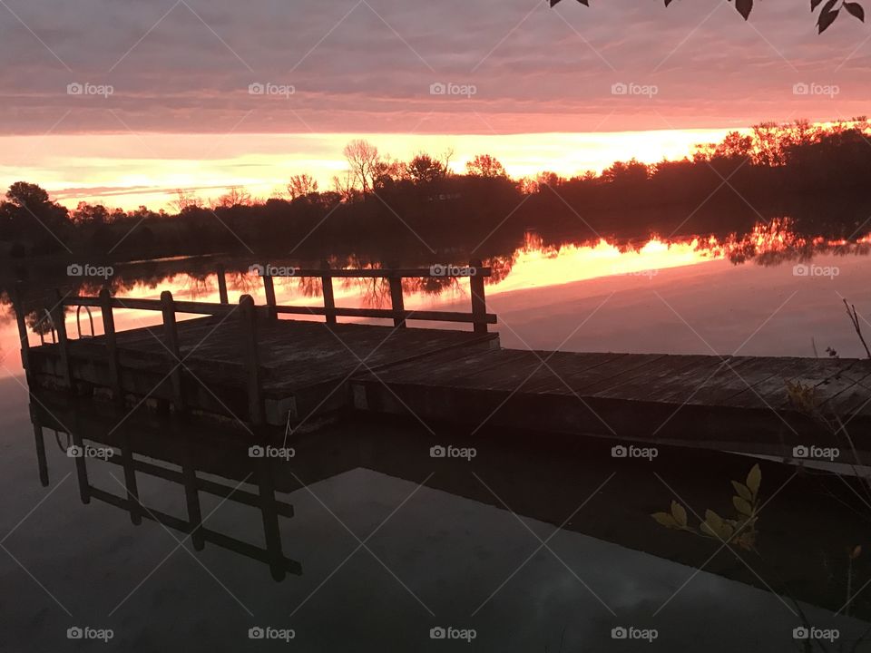 Sunrise Over the Old Dock At Holiday Lake 2