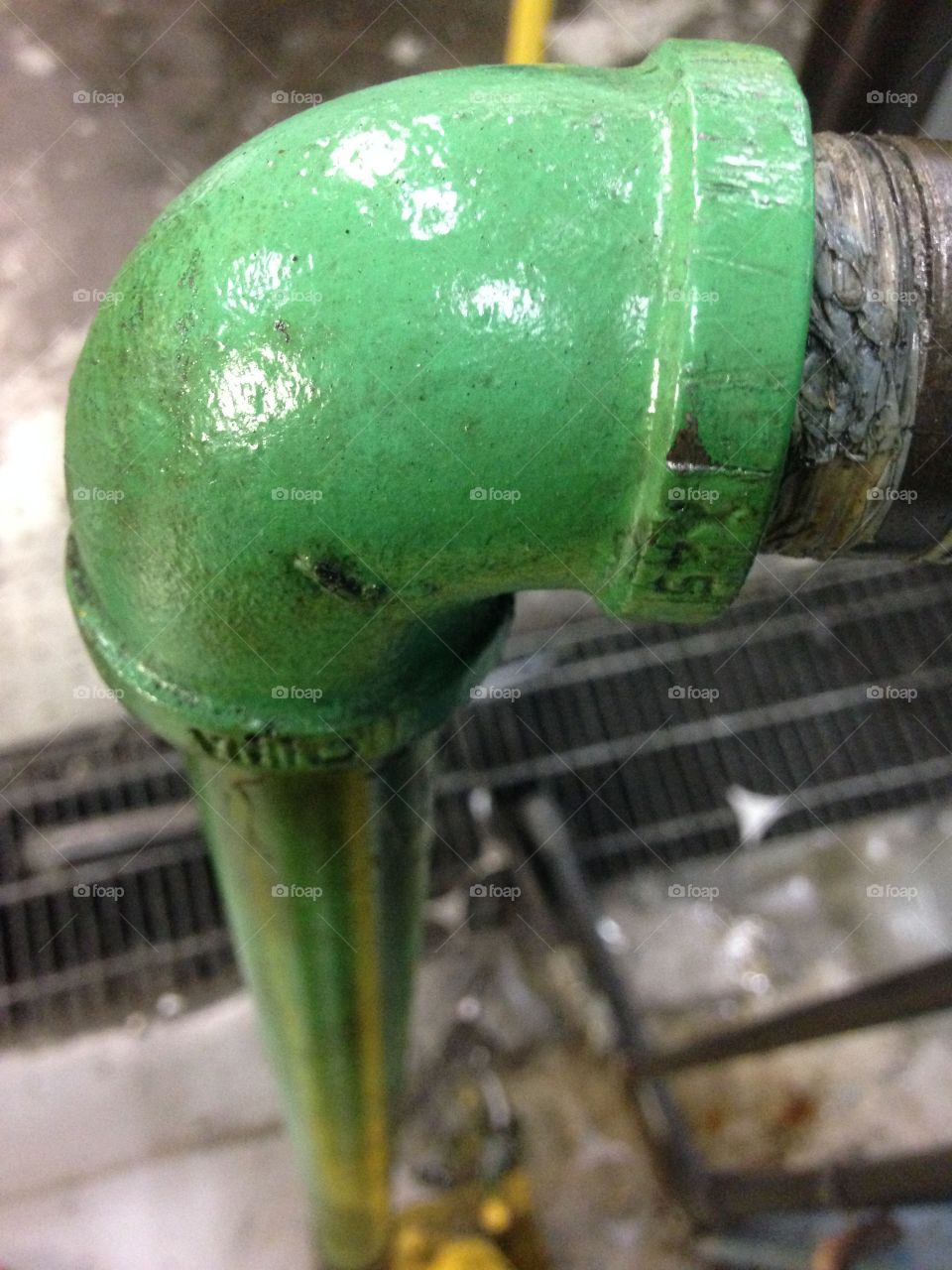 Green, pipe, industrial