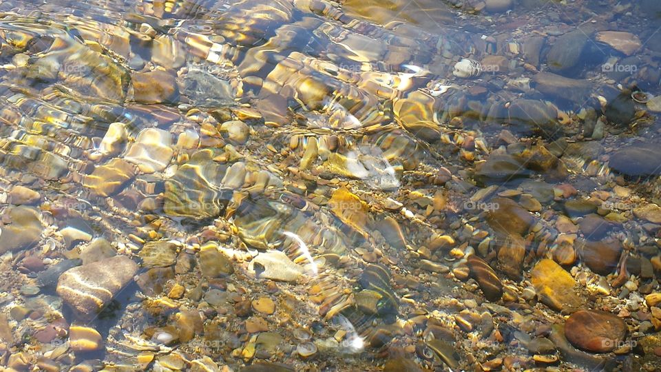 pebbles underwater . while spending some time at the  Roanoke river