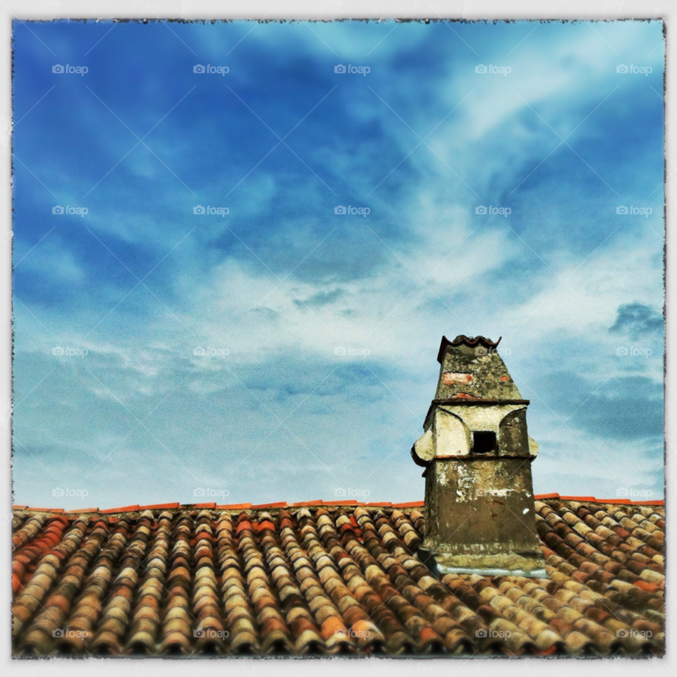 sky blue clouds roof by selecshine