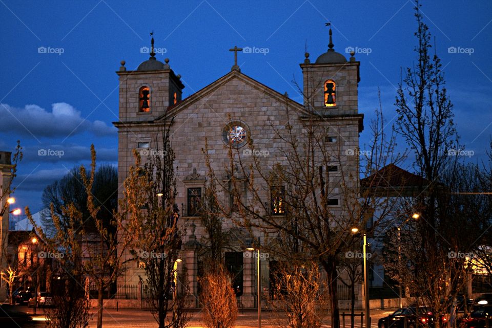 The Cathedral of Castelo Branco or Church of St. Michael dates back to the 13th century. Castelo Branco, Portugal.