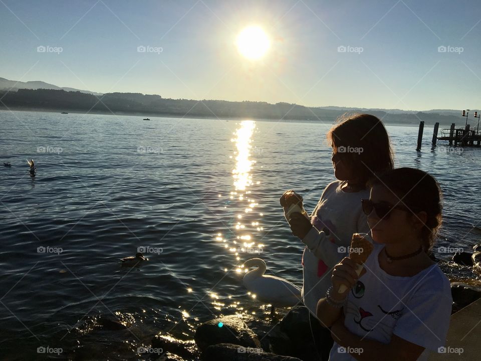 Sunset with kids