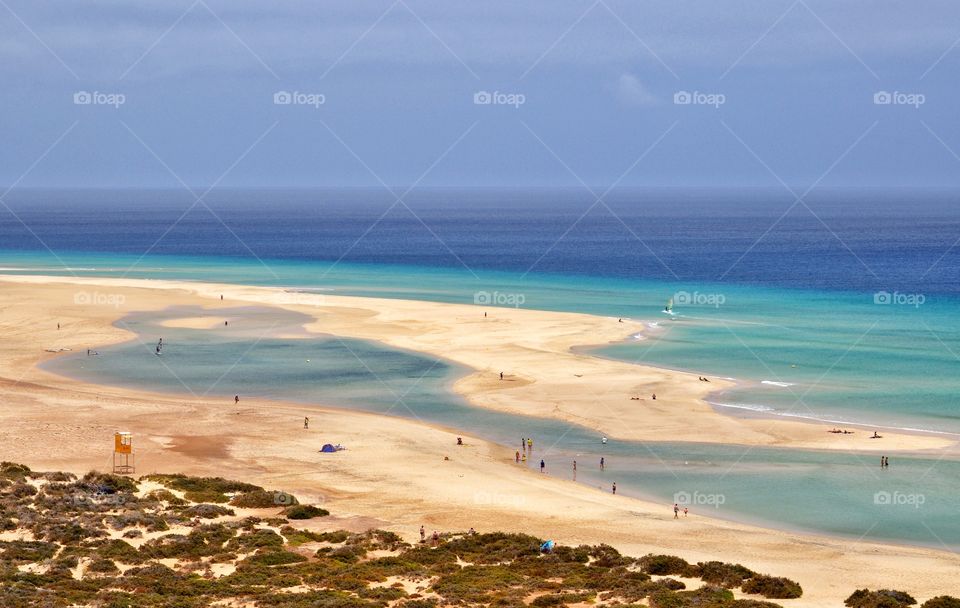 sotavento beach view on fuerteventura canary island in spain