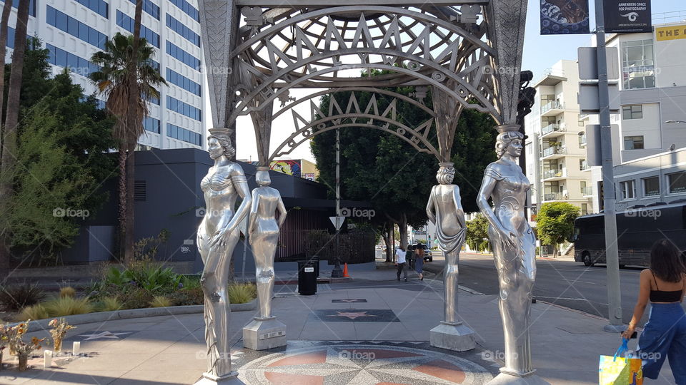 Four Ladies of Hollywood gazebo in Los Angeles, California.