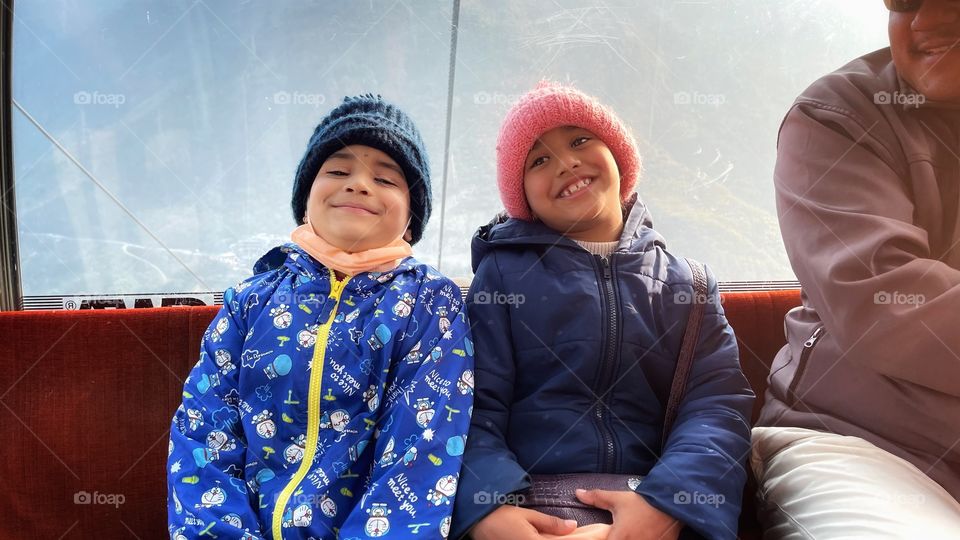 Going to visit new place so they are very happy