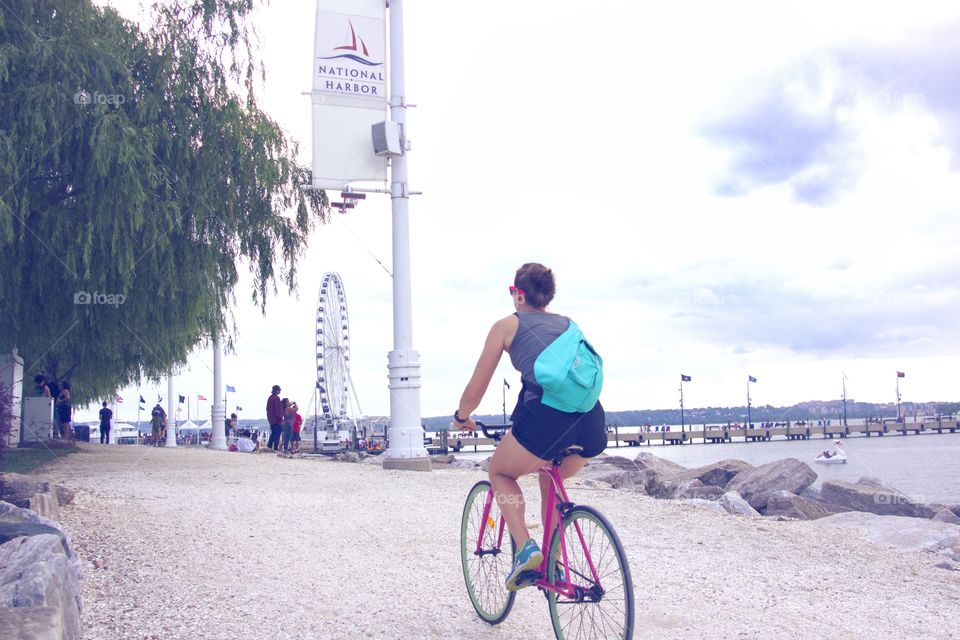 Biking on the Pier