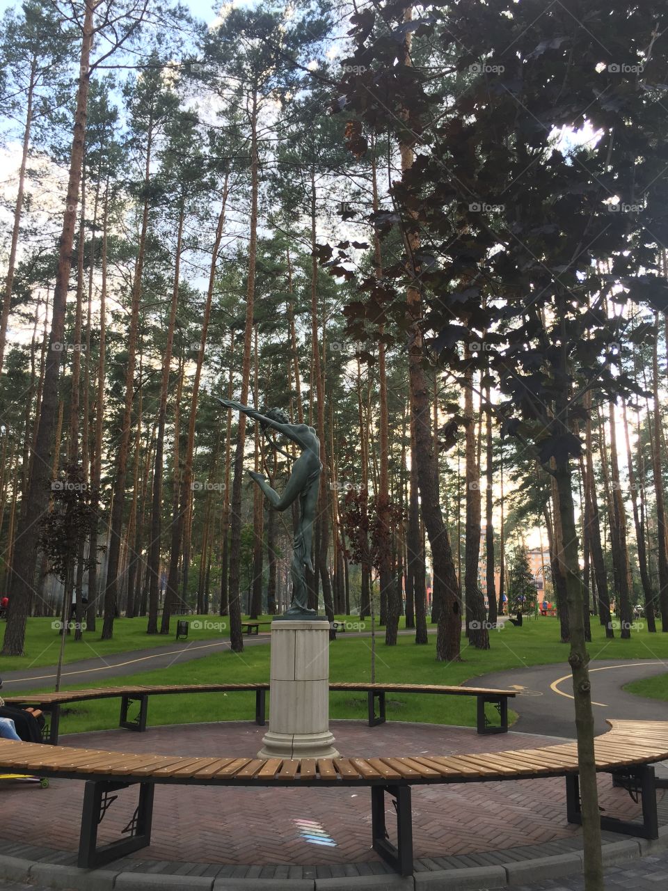 Statue of a dancer in the park