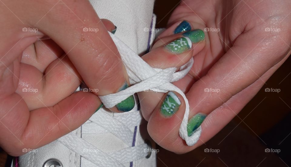 Manicure for favorite shoes