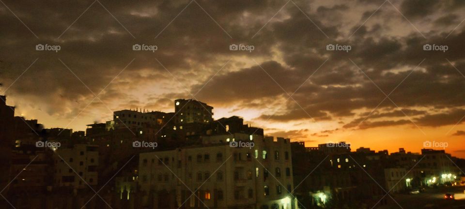 Sunset is a beautiful view