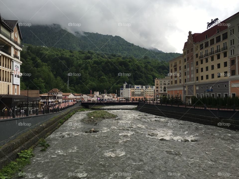 River in mountains 