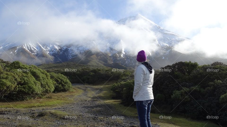 Trail up to Mt Taranaki New Zealand 