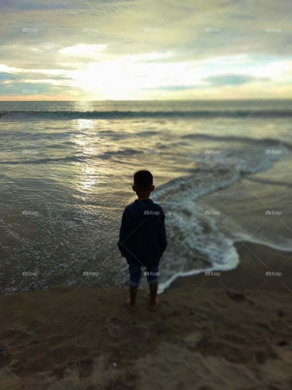 Beautiful beach watching the sunset