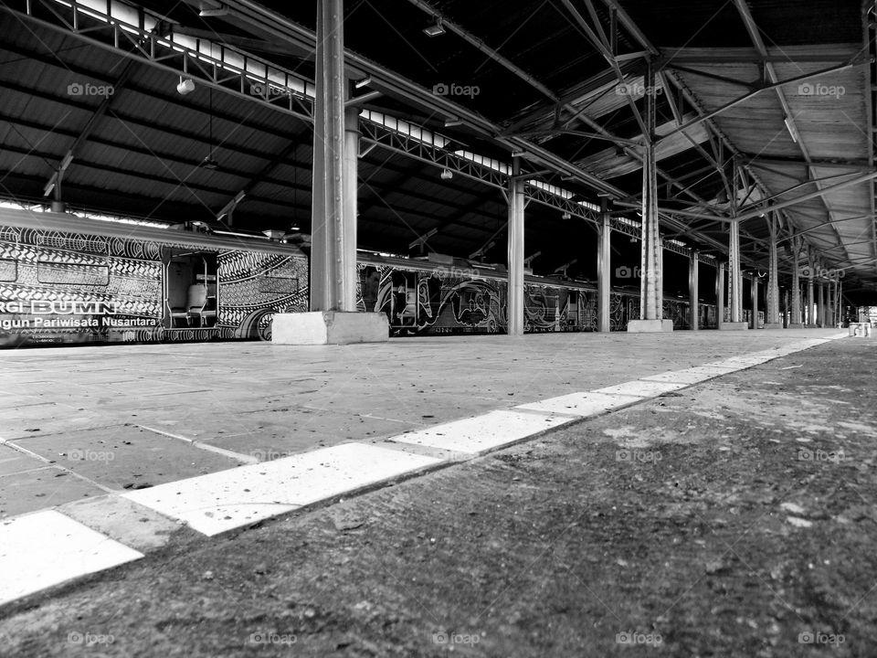 One corner of the train station