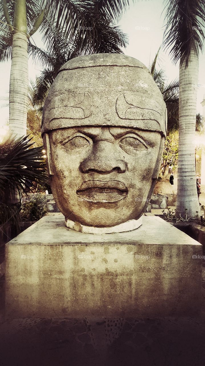 Olmec Head at Plaza Mexico