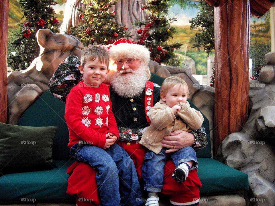 Kids Visiting Santa