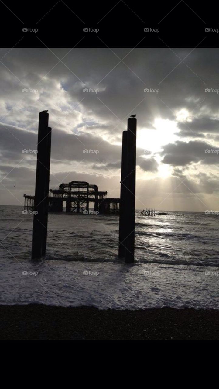 sky blue old pier beams by ShutterBug_NikonGirl