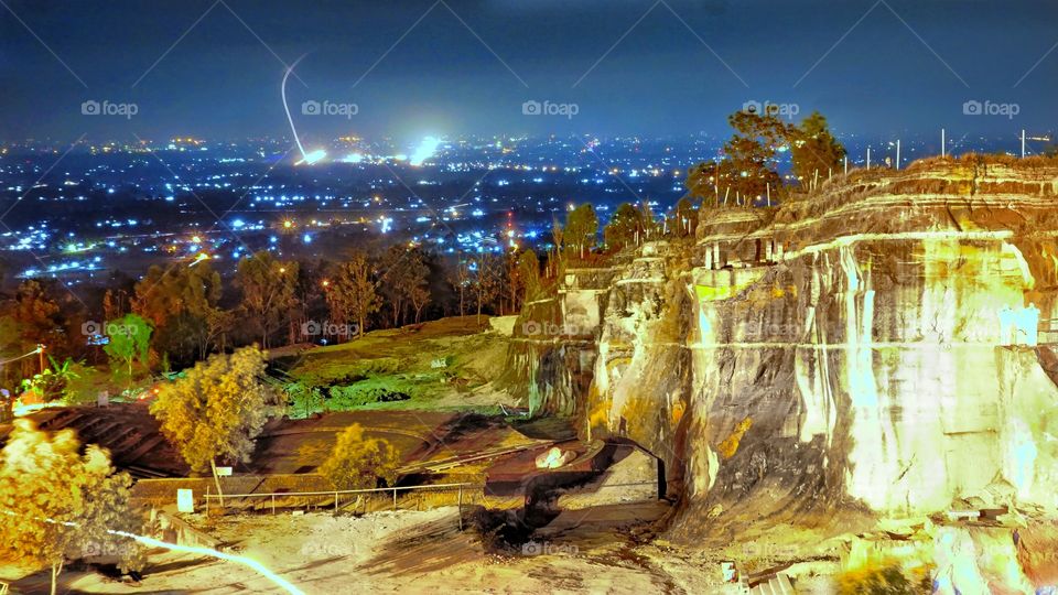 Brecci cliff in yogyakarta indonesia