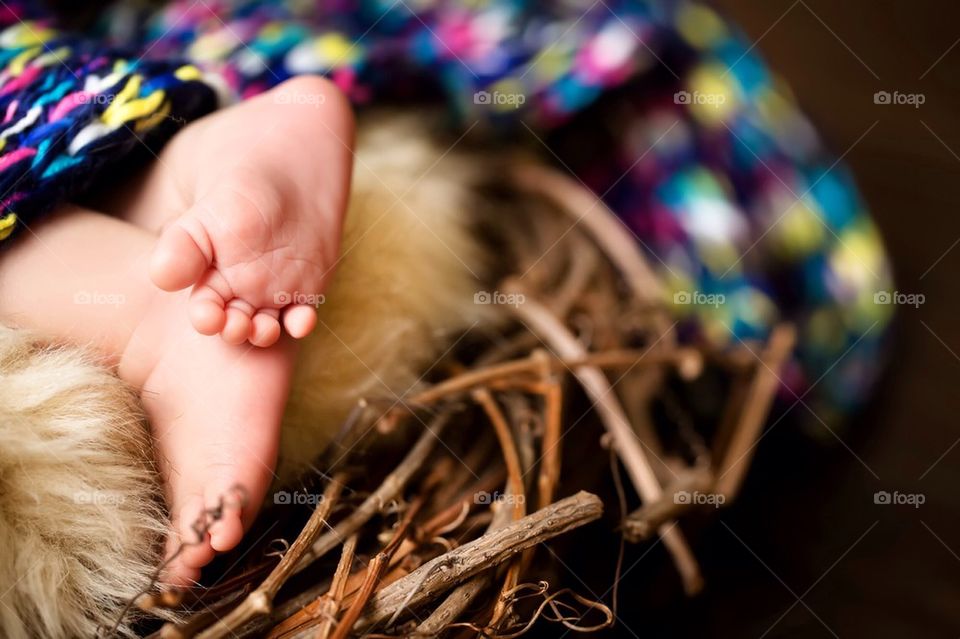 View of child feet