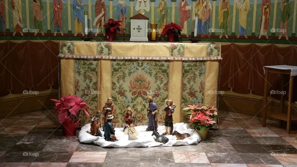 A Very Nice Nativity Scene At A Church