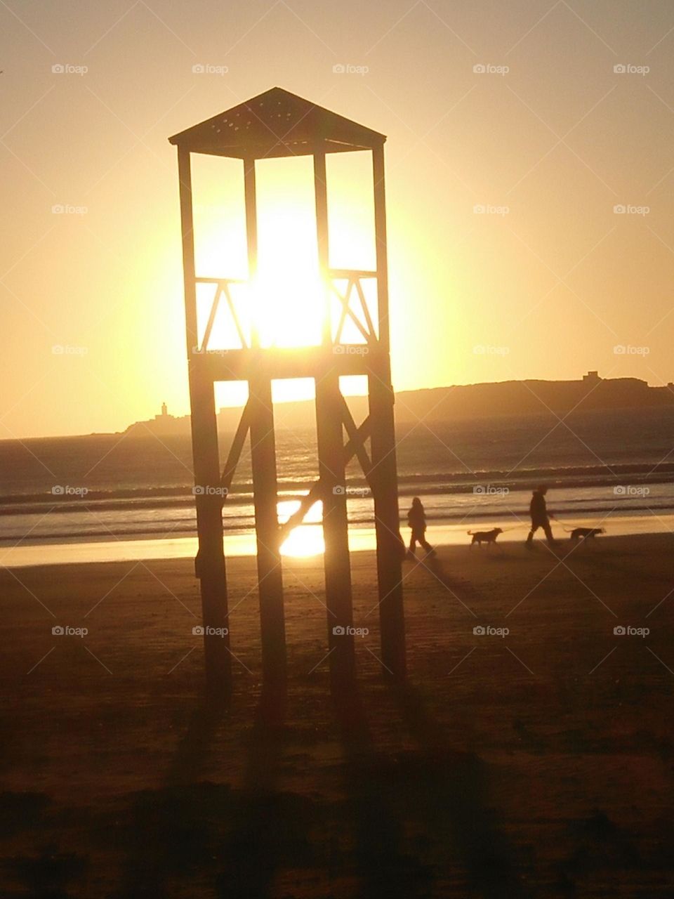 Beautiful sunset at essaouira city in Morocco.