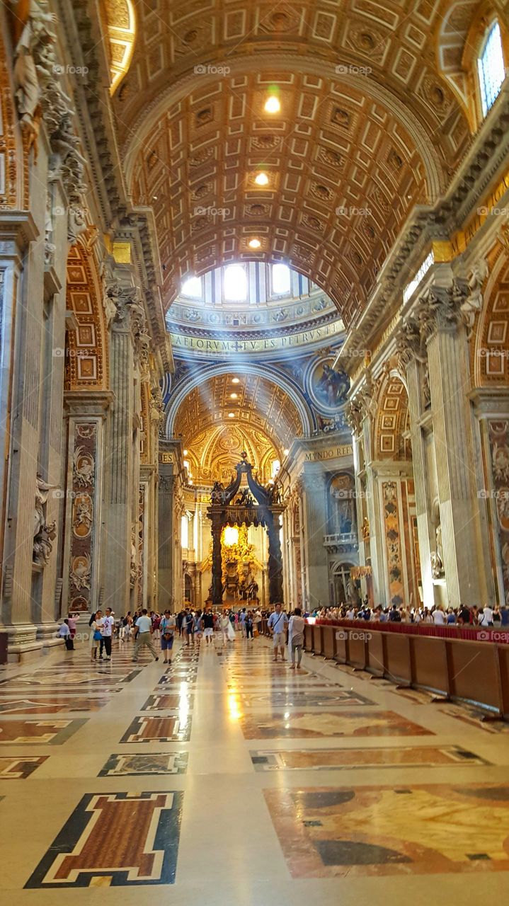 affirming light in the Basilica
