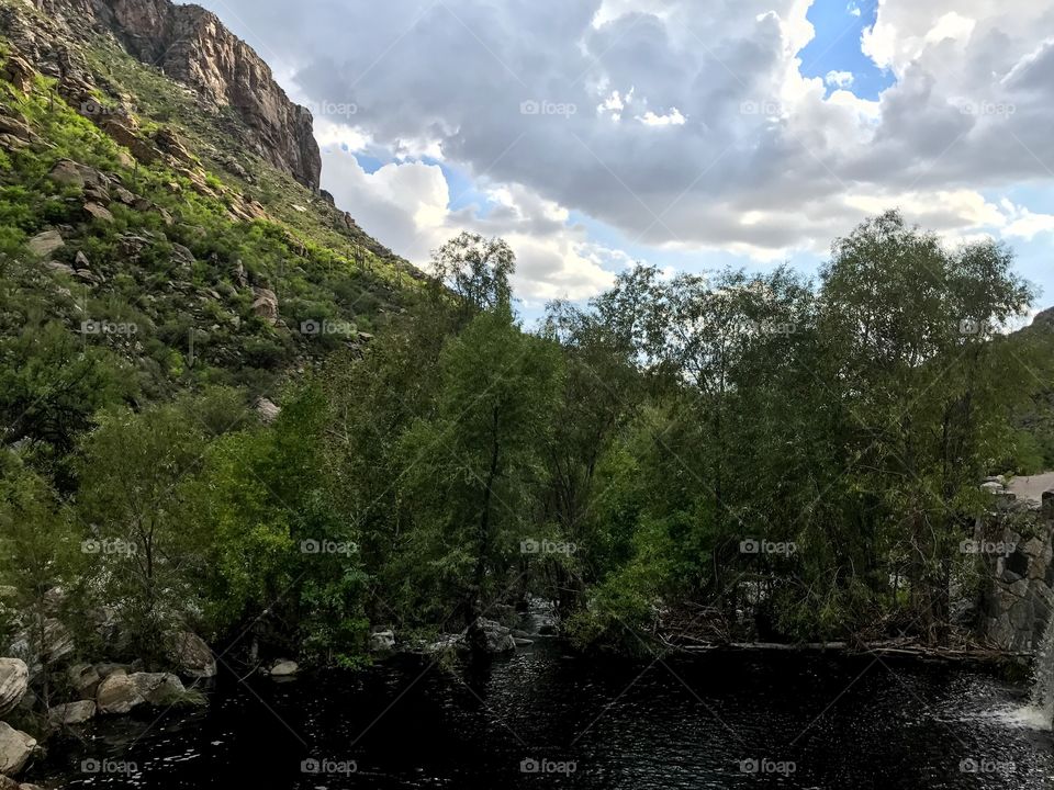 Nature Mountain Landscape - Sabino Canyon in Tucson, Arizona 