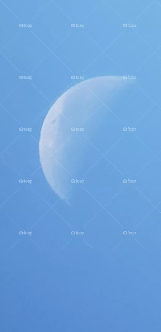 Moon in a Blue Sky