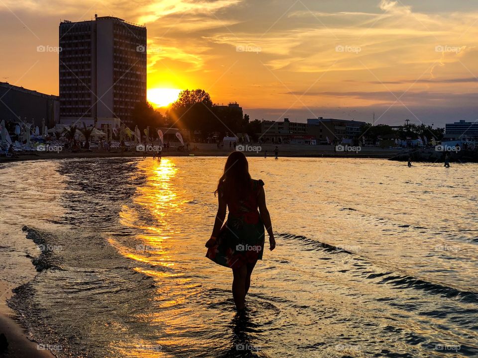 Silhouette at dusk