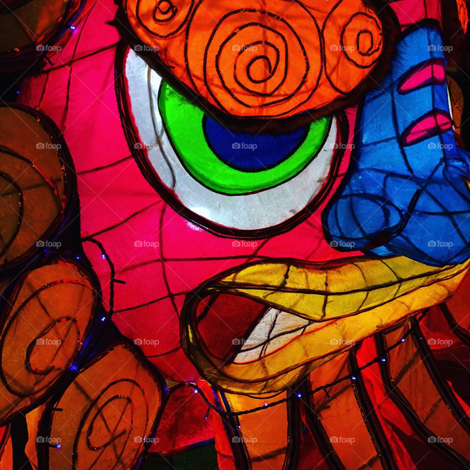 Lantern closeup of grumpy