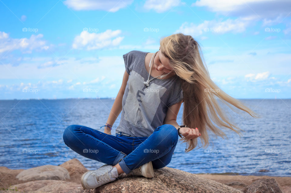 morning meditation on the beach