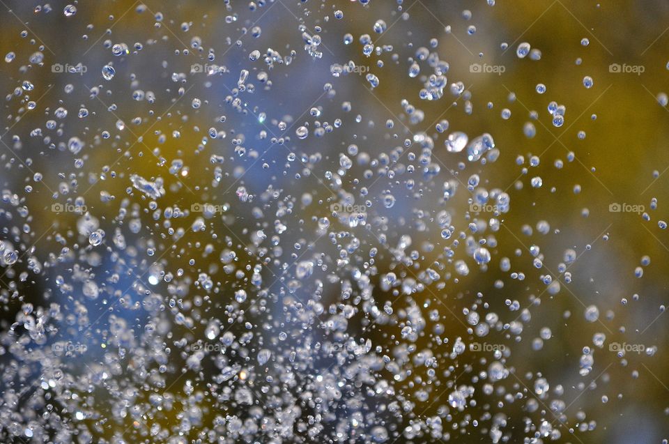 water drops from fountain