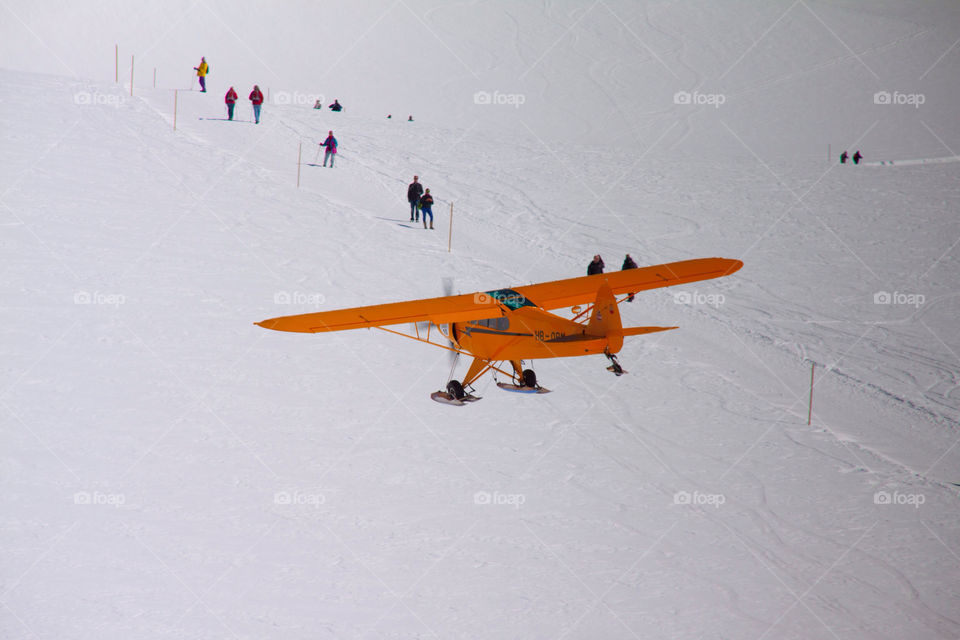 snow landscape travel airplane by cmosphotos