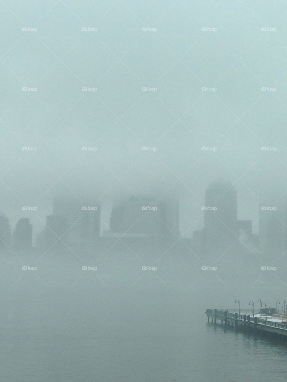 Foggy Hudson River