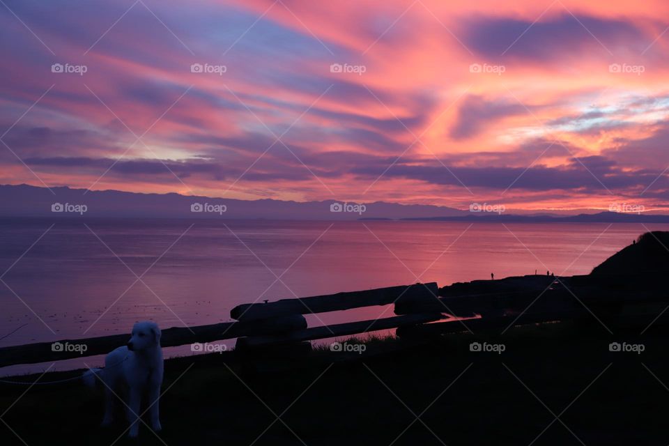 Colorful sky after sunset 