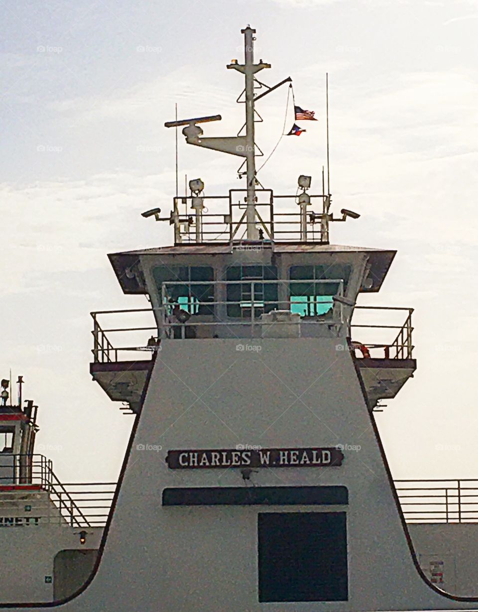 Charles  W. Heald vehicle ferry in Port Aransas, Texas. 