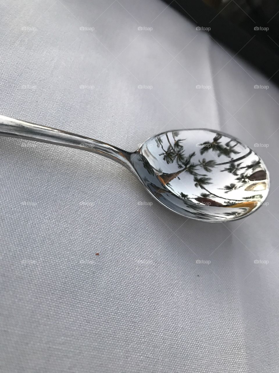 Reflection in spoon 