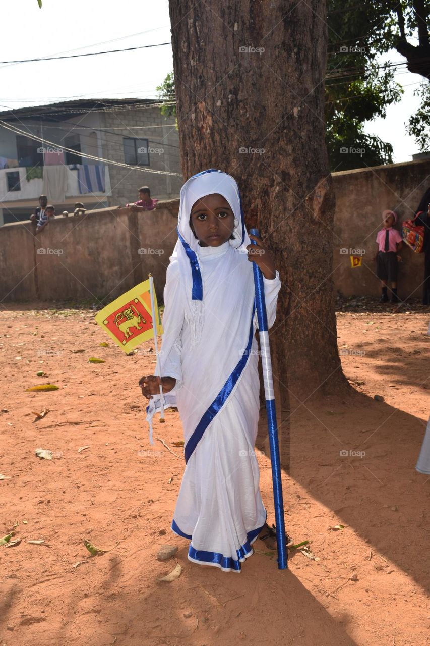 mother Teresa  - Fancy dress for nursery consent