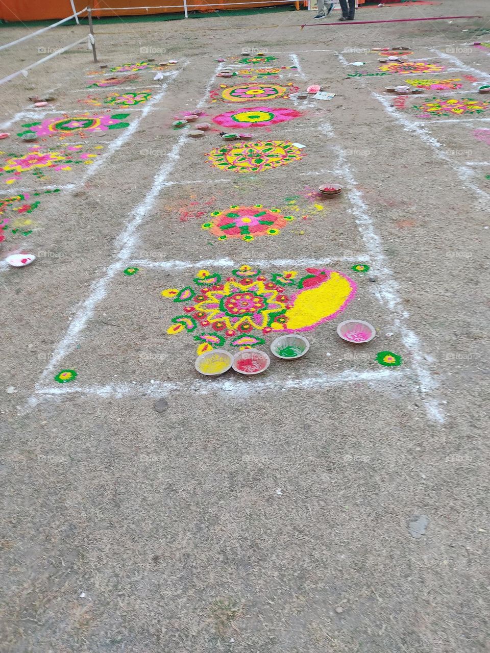 Beautiful😍 Colorful❤💛💚💙💜 Rangoli 📸👌