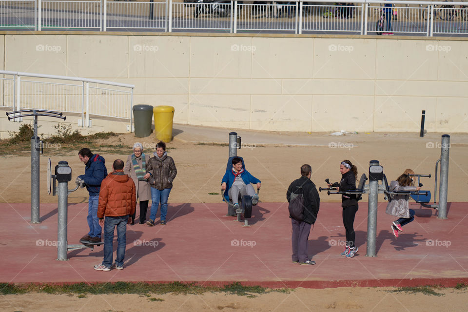 Elderly sport ground 