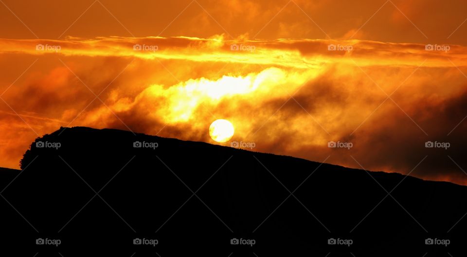 Sunrise over Hadrian's Wall 