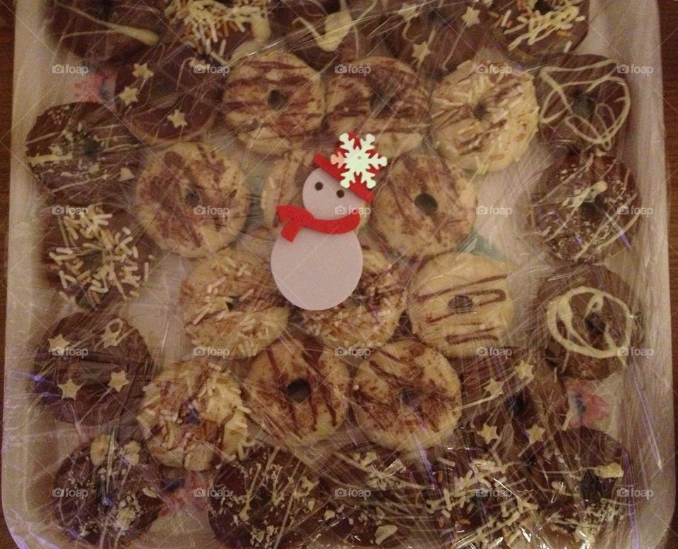 Mini Christmas doughnuts 