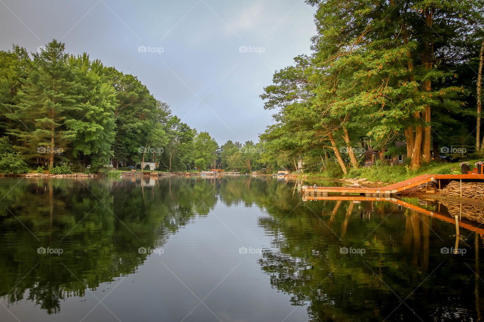 Beautiful view on a quiet river