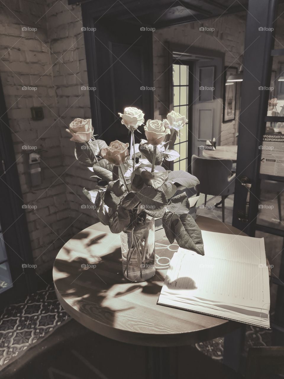 interior with flowers