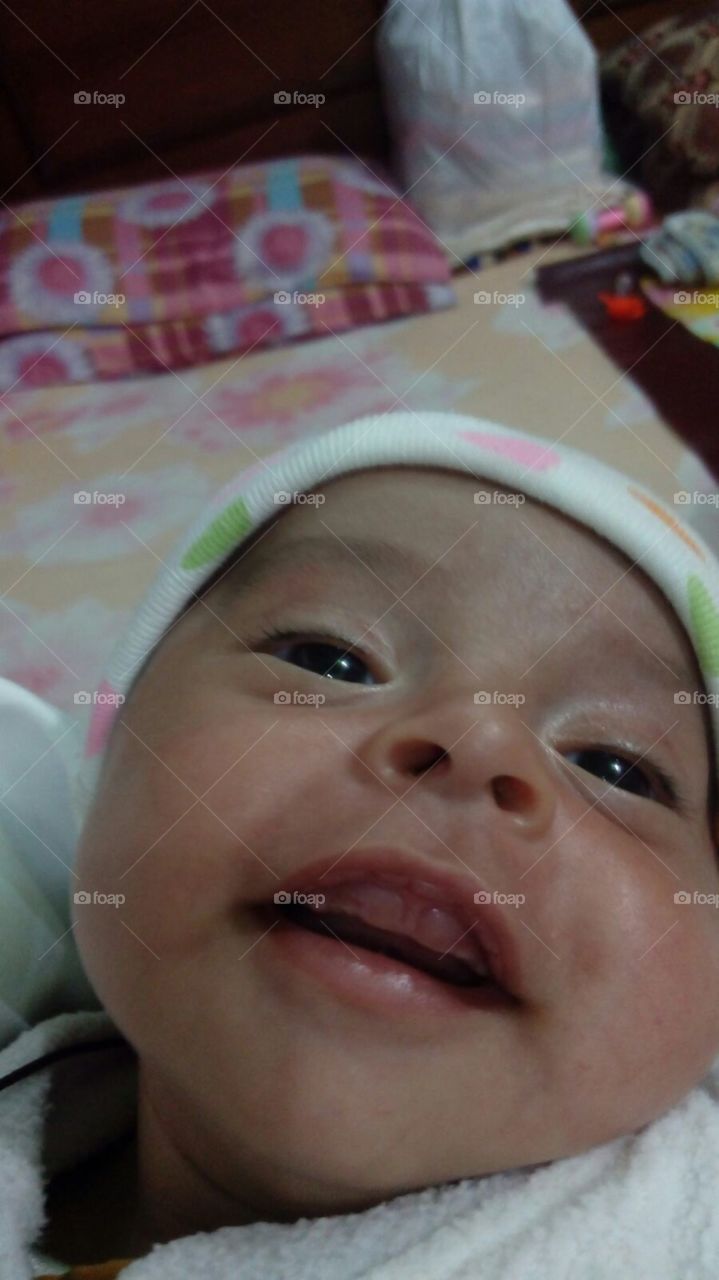 Cute baby boy in happy mode