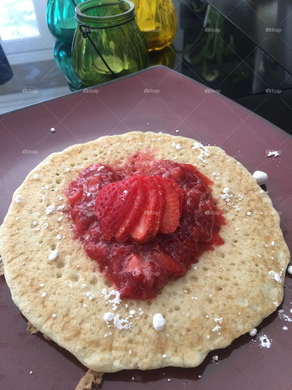 Tasty pancake with love ❤️ 