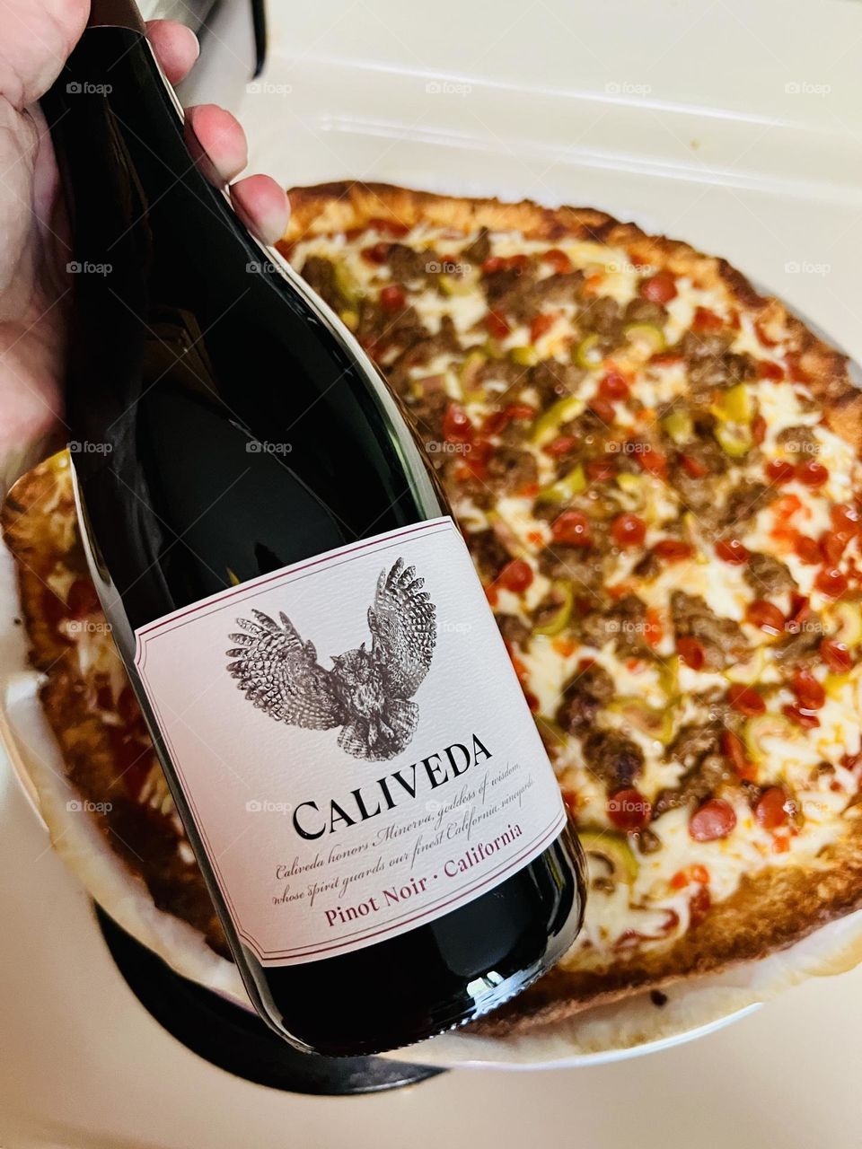 Wine and Keto Pizza 