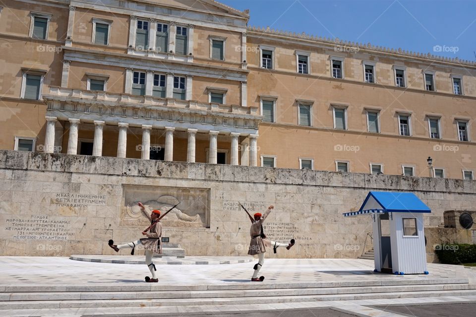 Changing of the Guard in Athens, Greece 