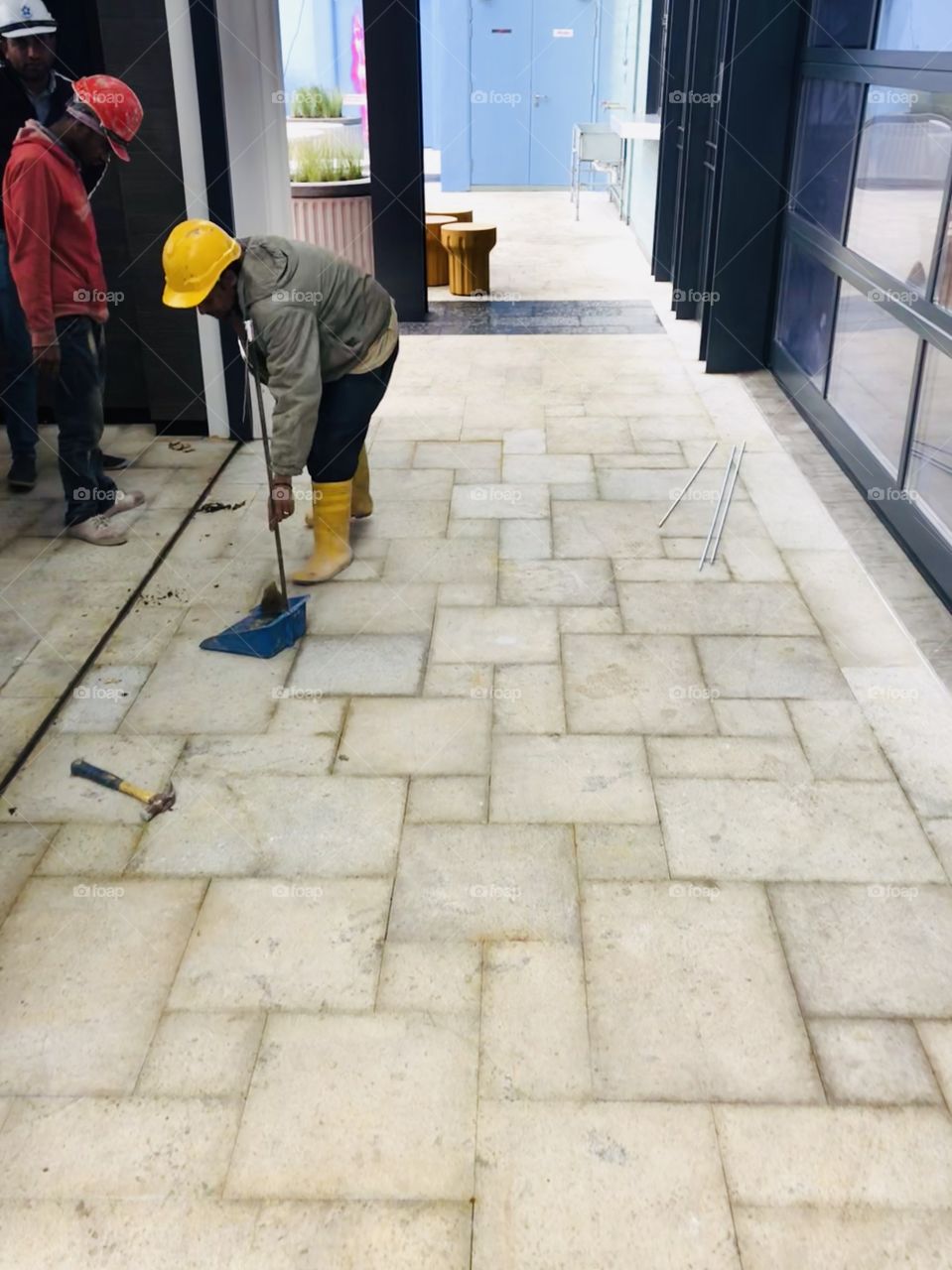 Construction worker working