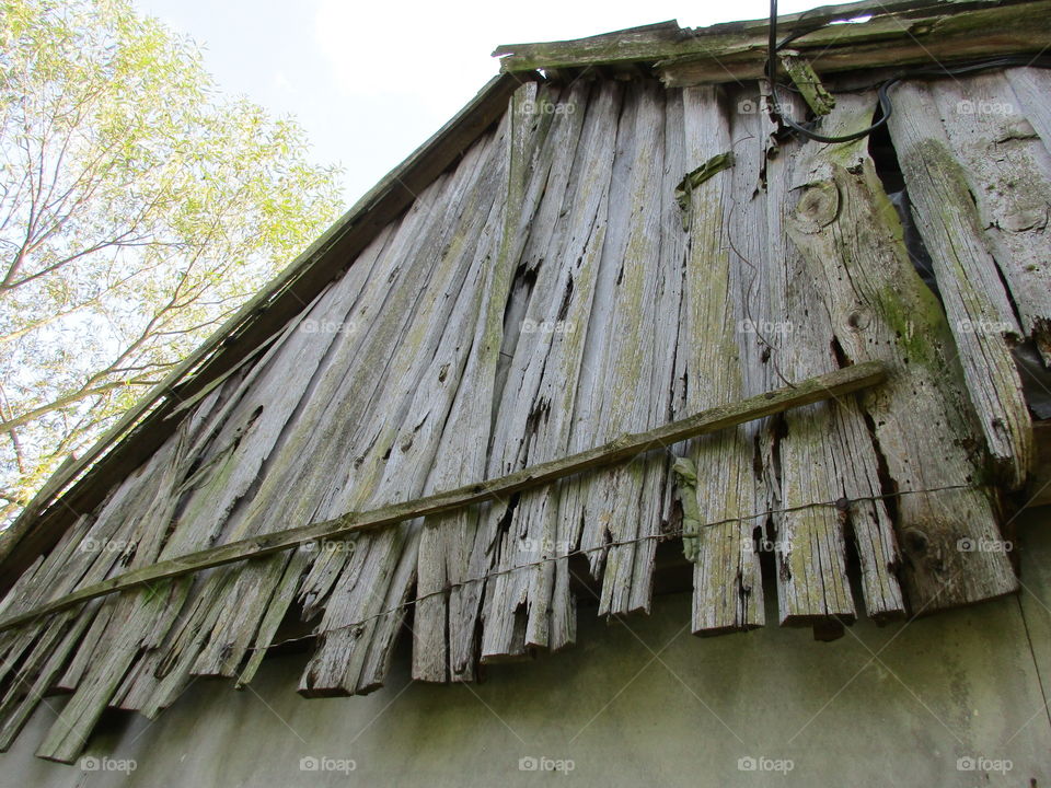 Old house detail, broken boards